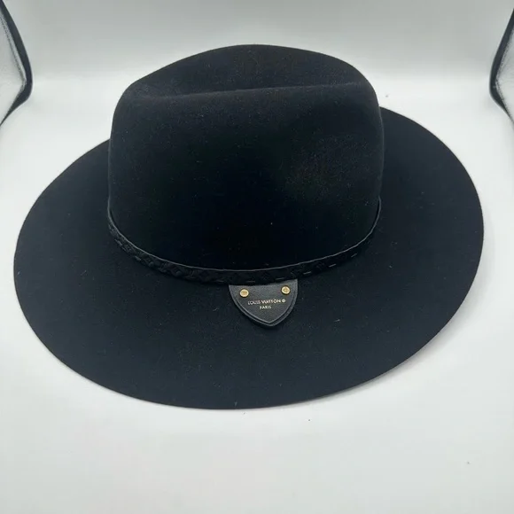 Louis Vuitton Chapeau Fedora Lv Everfelt  Hat Black Size SMALL Out Of Stock - Picture 2 of 7